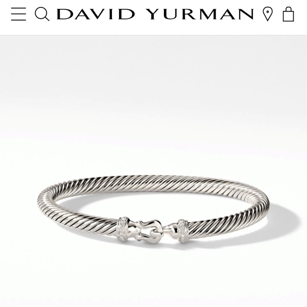 David Yurman Buckle Bracelet with Diamonds 5mm